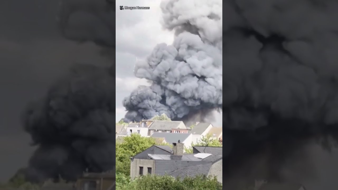 Dramatic Footage Shows The Moment A Gigantic Plume Of Smoke Filled Air After Main Stage At O