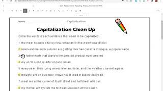Grammar: Capitalization Review
