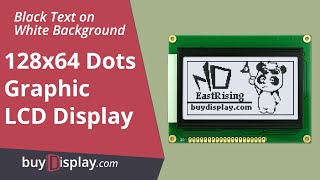 2.9128x64 Graphic LCD Display Module KS0108 Black Text on White Background