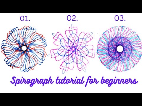 Spirograph tutorial for beginners || Step by step - Stress reliefing, Satisfying, Relaxing 🌸