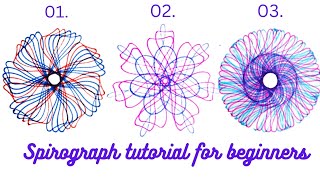Spirograph tutorial for beginners || Step by step - Stress reliefing, Satisfying, Relaxing πΈ