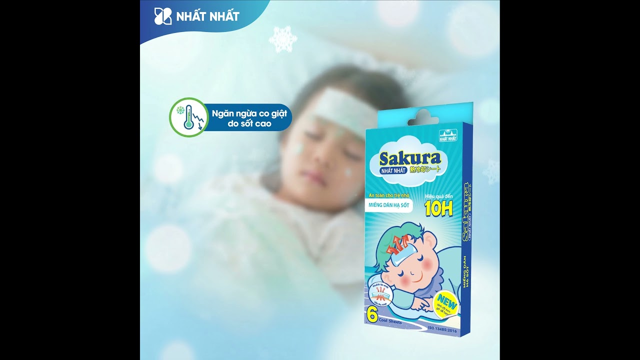 🌸 Hạ nhiệt - giảm sốt - ngăn ngừa co giật với Miếng dán hạ sốt: Sakura! 🌸