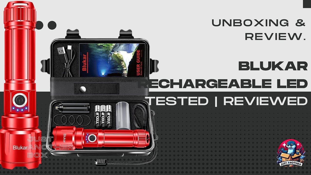 blukar flashlight rechargeable Pocket-Size LED Flashlight, Rechargeable, Adjustable Focus 4 modes and zoomable beam for camping Blukar Flashlight Rechargeable 2 Packs,