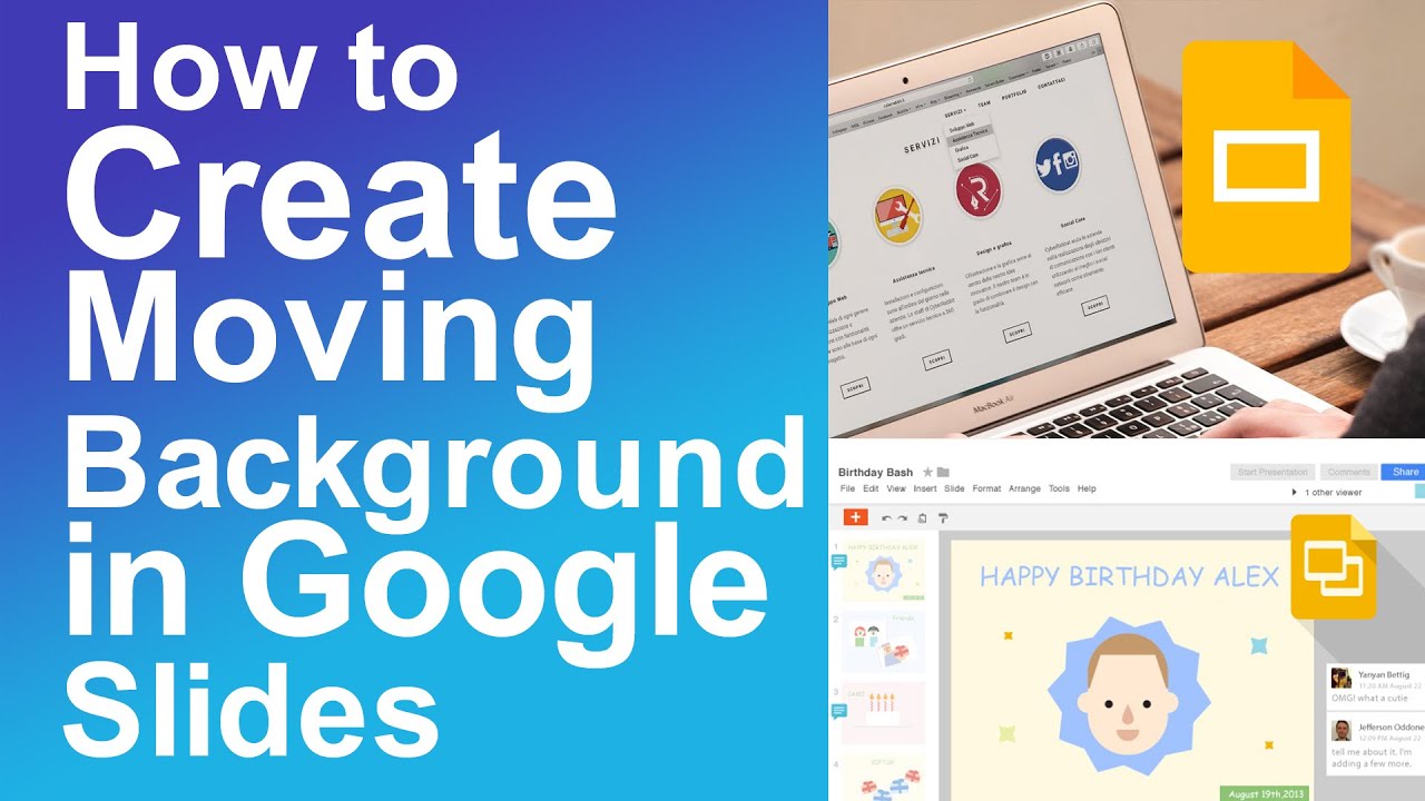 How to create moving background in google slides - YouTube