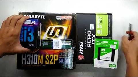 intel Core i3 8100 Gigabyte H310M S2P msi AERO ITX GT1030 WD Green SSD