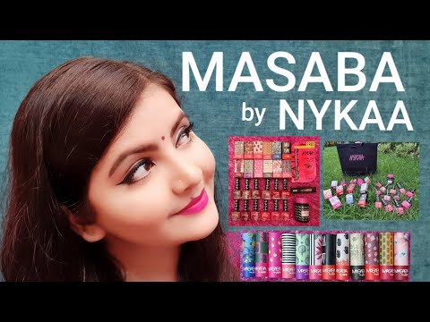 MASABA BY NYKAA LIPS & TIPS COLLECTION HAUL | LIPSTICK AND NAILPAINT COMPLETE COLLECTION