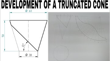Development Of A Truncated Cone Explained Engineering Drawing
