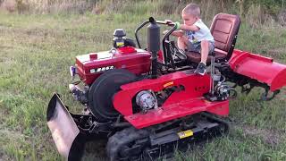 Diesel crawler tractor, first run 😀