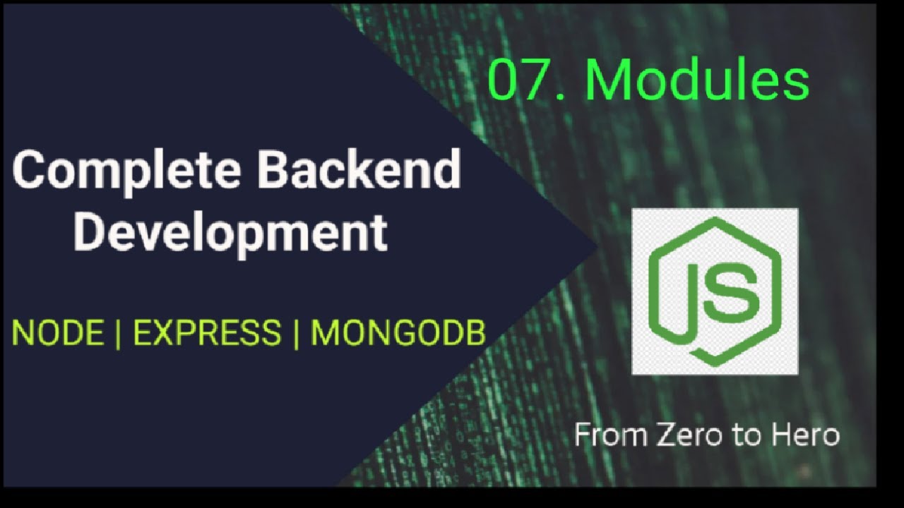07. Modules in Nodejs | How we can create own Modules | How to Refactor ...
