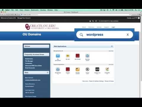 Install WordPress - Create OU Domain Tutorial