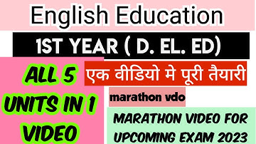 English Education /marathon video/ all 5 units in 1 vdo /final revision