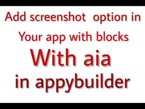 How to add screenshot option in your android app by appybuilder