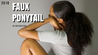 Curly Faux Ponytail Tutorial || NessaDestra