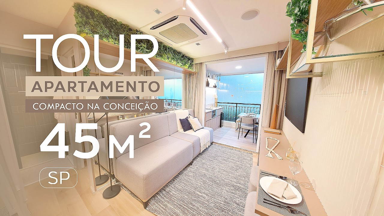 APARTAMENTO PEQUENO 45m2 DECORADO INCRÍVEL PRA SE INSPIRAR VANESSA ARQUITETURA TOUR NO DECORADO