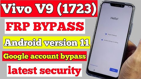 Vivo V9 (1723) frp bypass | Google account bypass | android version 11 latest security without pc