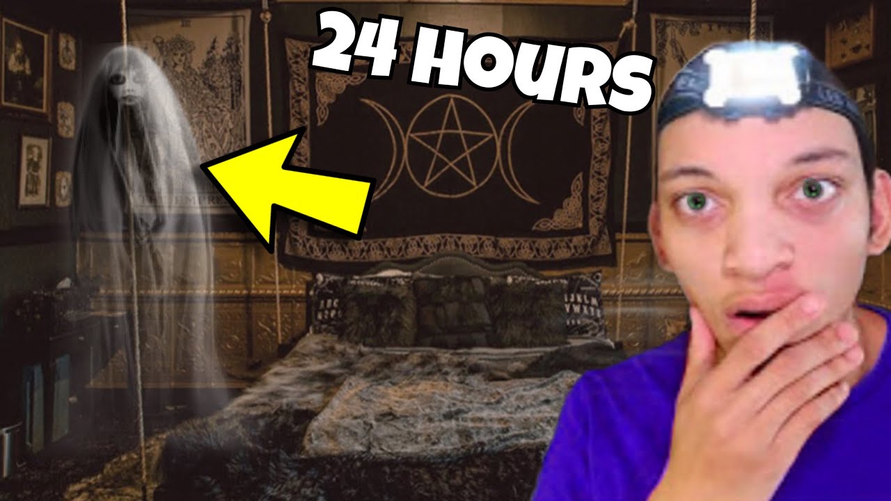 Spending 24 hours in the most haunted room - YouTube