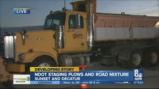 NDOT staging snow plows in metrro area ahead of tonight's winter storms