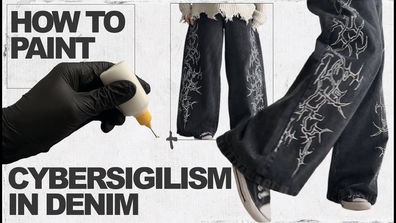 Transform Your Jeans with Cyber Sigil Art – Custom Denim Tutorial