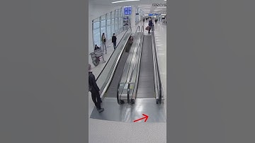 Dramatic Airport Escape ⚠️ Toddler in Danger on Escalator! 😱✈️