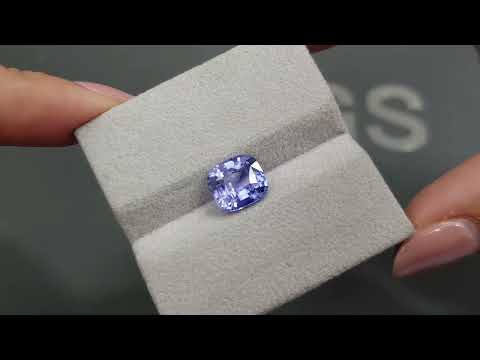 Unheated blue sapphire 3.58 carats in cushion cut, Sri Lanka Video  № 3