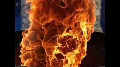 Fire tornado in slow motion