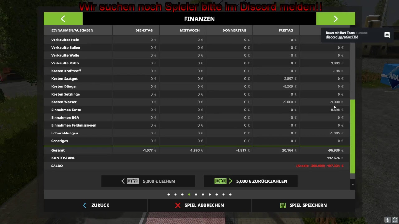 Livestream von Bauer mit bart Team (ohne Bauer)