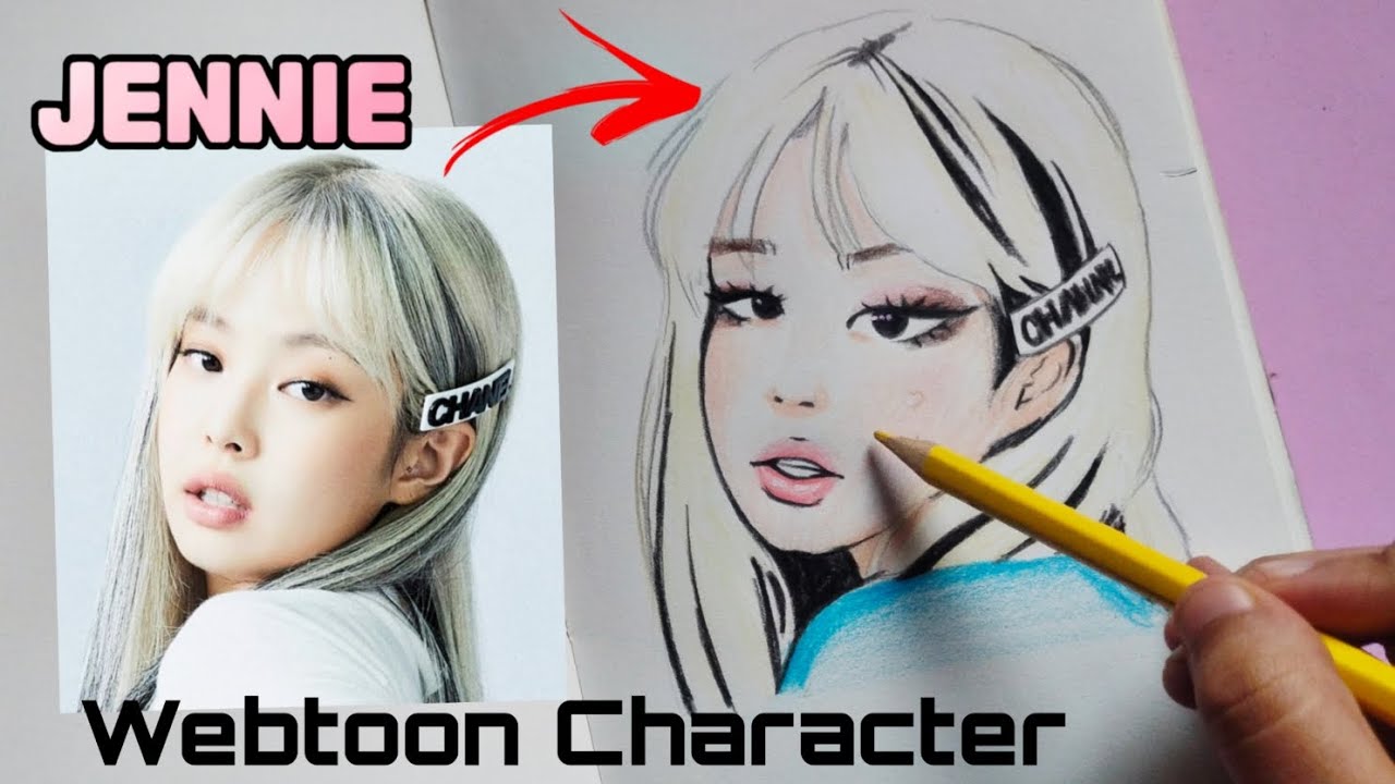 Turning BLACKPINK Jennie into Webtoon Character - YouTube