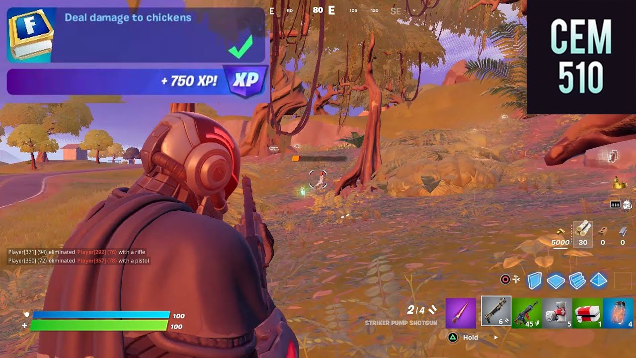Deal damage to chickens Fortnite Daily Quests