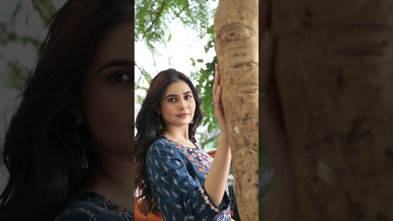 🔷 Navy Blue Ikat Print Cotton Kurta with Neck Embroidery | Saffron Threads ✨