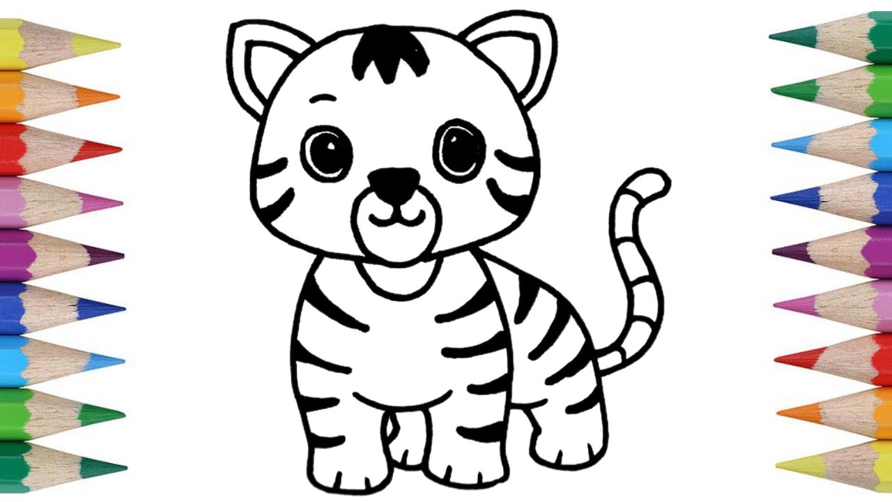 Simple Tiger Drawing |How to Draw Tiger for Kids |Easy Tiger Drawing for Beginners |Drawing for Kids