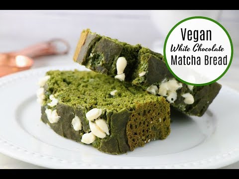 Vegan White Chocolate Matcha Bread