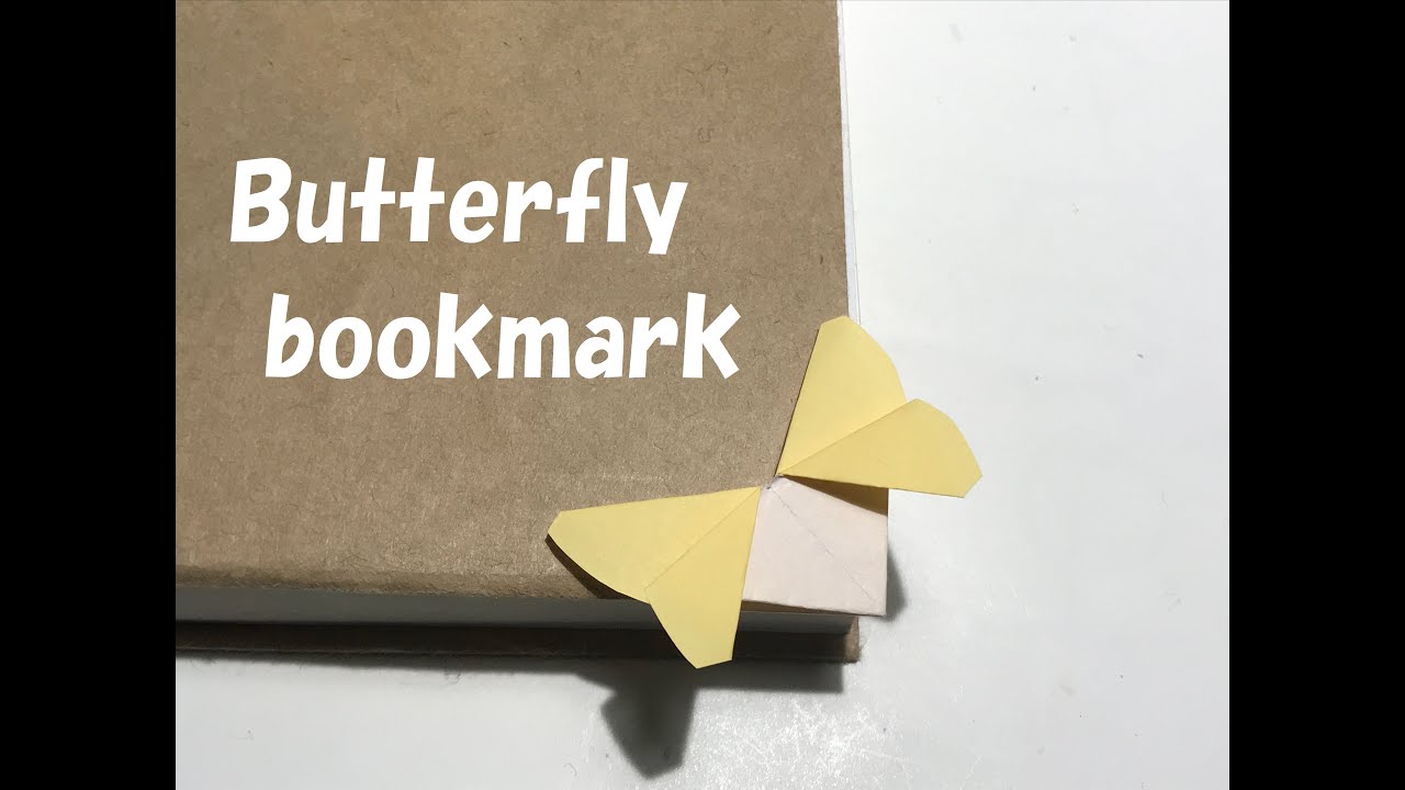 折り紙 Origami ちょうちょのしおり Butterfly Bookmark Youtube