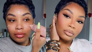 *DETAILED* Soft Summer Makeup for Black Girls | AALIYAHJAY