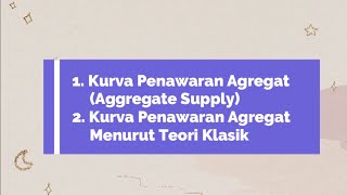 2. Kurva Penawaran Agregat (AS)