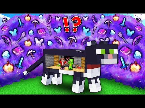 SECRET ITEMS TSUNAMI vs Mikey and JJ Doomsday Bunker in CAT in Minecraft ! - Maizen
