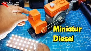 Cara Membuat Miniatur Mesin Diesel Generator Dari Barang Bekas