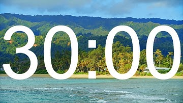 30 Minute Timer | Rolling Ocean Waves 4K