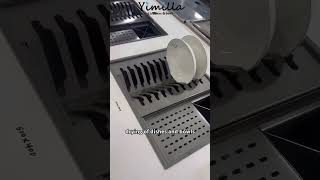 🤖 Enhance your kitchen with the Yimilla drying rack ✨. Made from durable 304 stainless steel in a b
