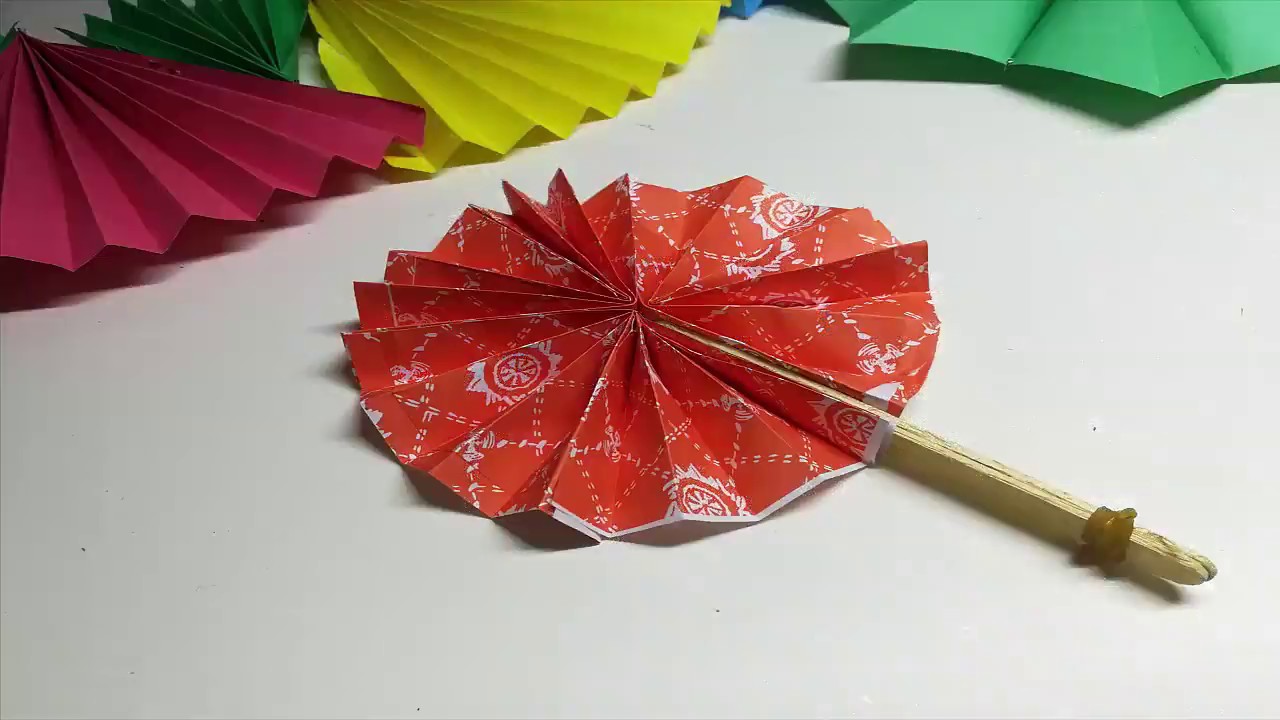 How To Make Handmade Fan | Handmade Fan DIY Tutorial - YouTube