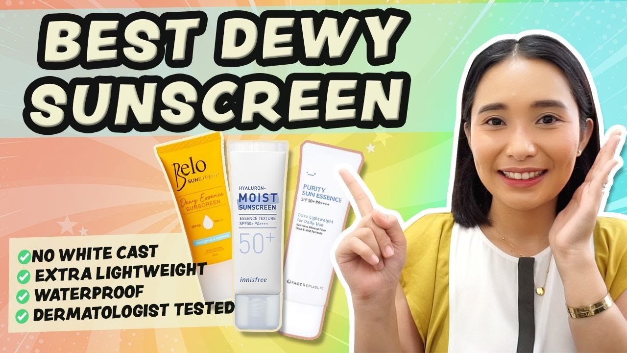 3 Best DEWY SUNSCREEN for OILY & DARK SKIN Zero White Cast & Fast Absorbing YouTube