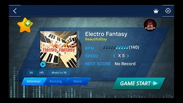 O2Jam - Music & Game (Gameplay) - Electro Fantasy - BeautifulDay - 5 key, Hard, X5