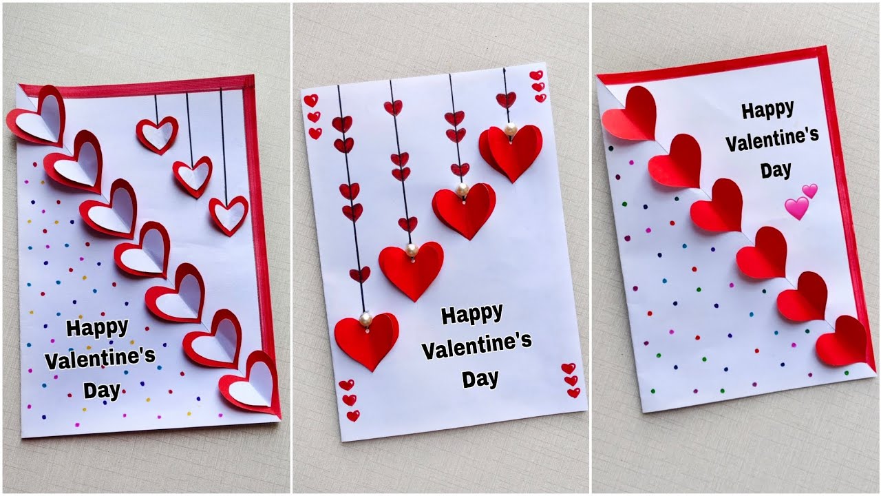 3Valentines Day Card | Valentine's Day Crafts With Paper | Valentine's Day Gift Ideas | Paper Crafts
