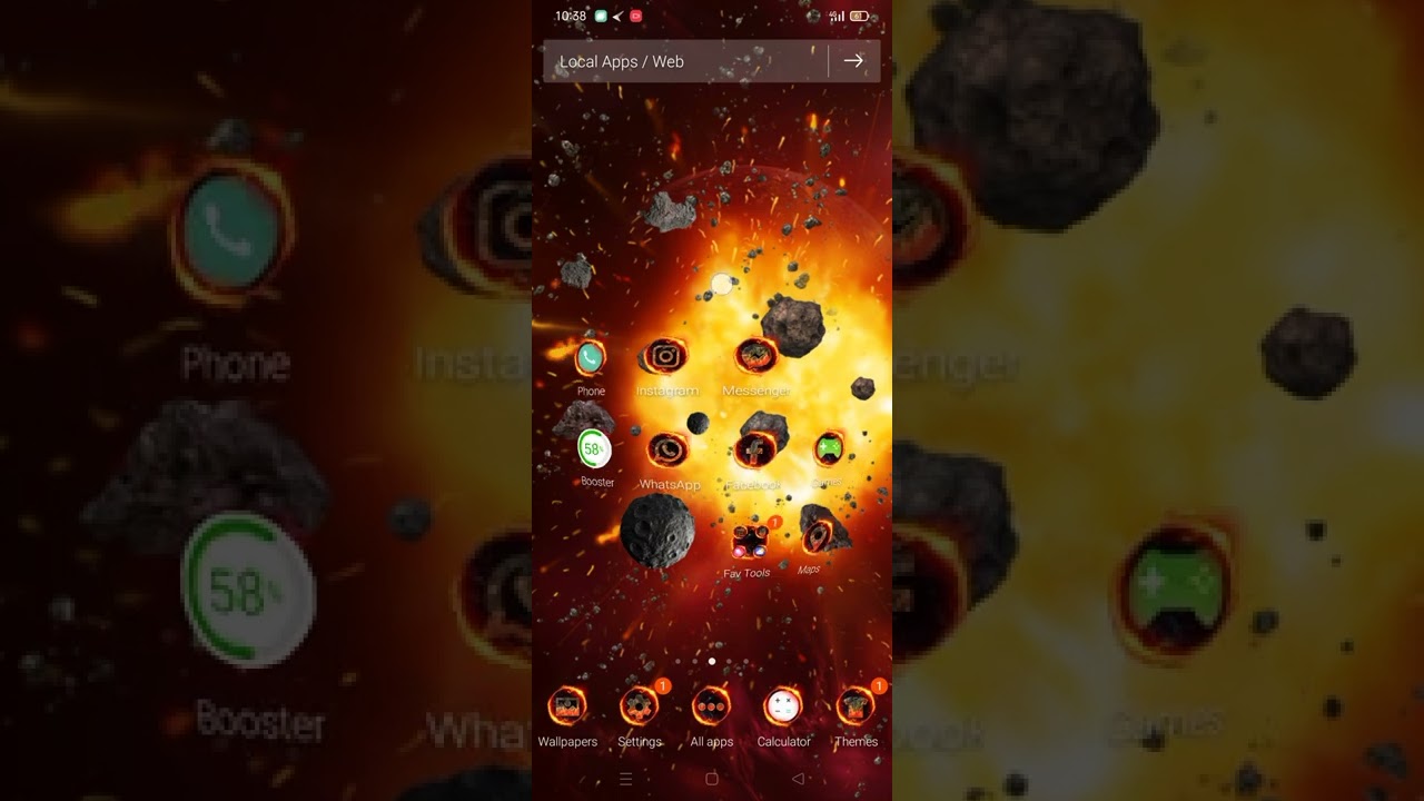 3D Galaxy Universe Parallax Launcher Theme