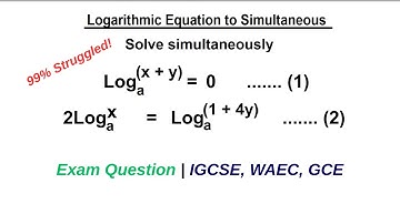 Logarithmic Equations Made Easy | From Logarithmic to Simultaneous Linear Form | Exam - Style Q2
