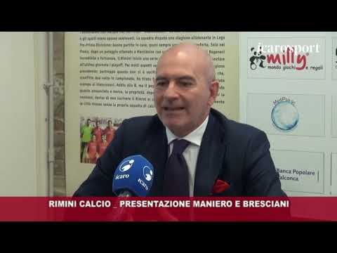 Icaro Sport. Rimini Calcio, presentazione Maniero e Bresciani