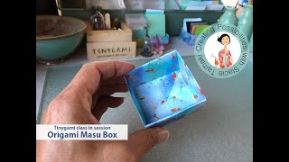 How to fold a traditional origami masu box screenshot 2