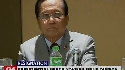 Presidential Peace Adviser Jesus Dureza, nagbitiw sa puwesto