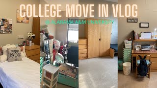 COLLEGE MOVE IN VLOG: dorm tour, alabama a&m university, knight, moving vlog, hbcu move in day