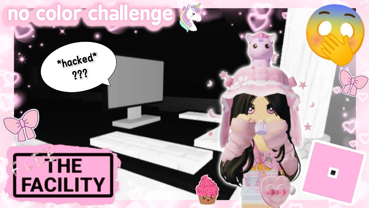 🦄no color challenge *difficult?* 🖤🤍 || roblox flee the facility || KeniaPlays ♥︎