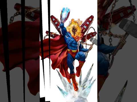 Superman+ghost rider+iron man+Thor in PicsArt| fusion art